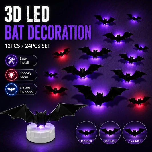Bats™ — 3D LED Color-Changing Wall Bats