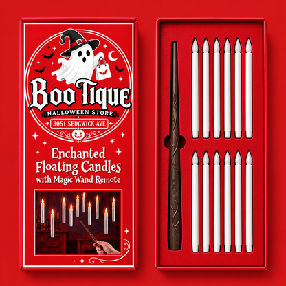 Enchanted Candle Kit - 12 LED Hanging Candles + Wand Remote