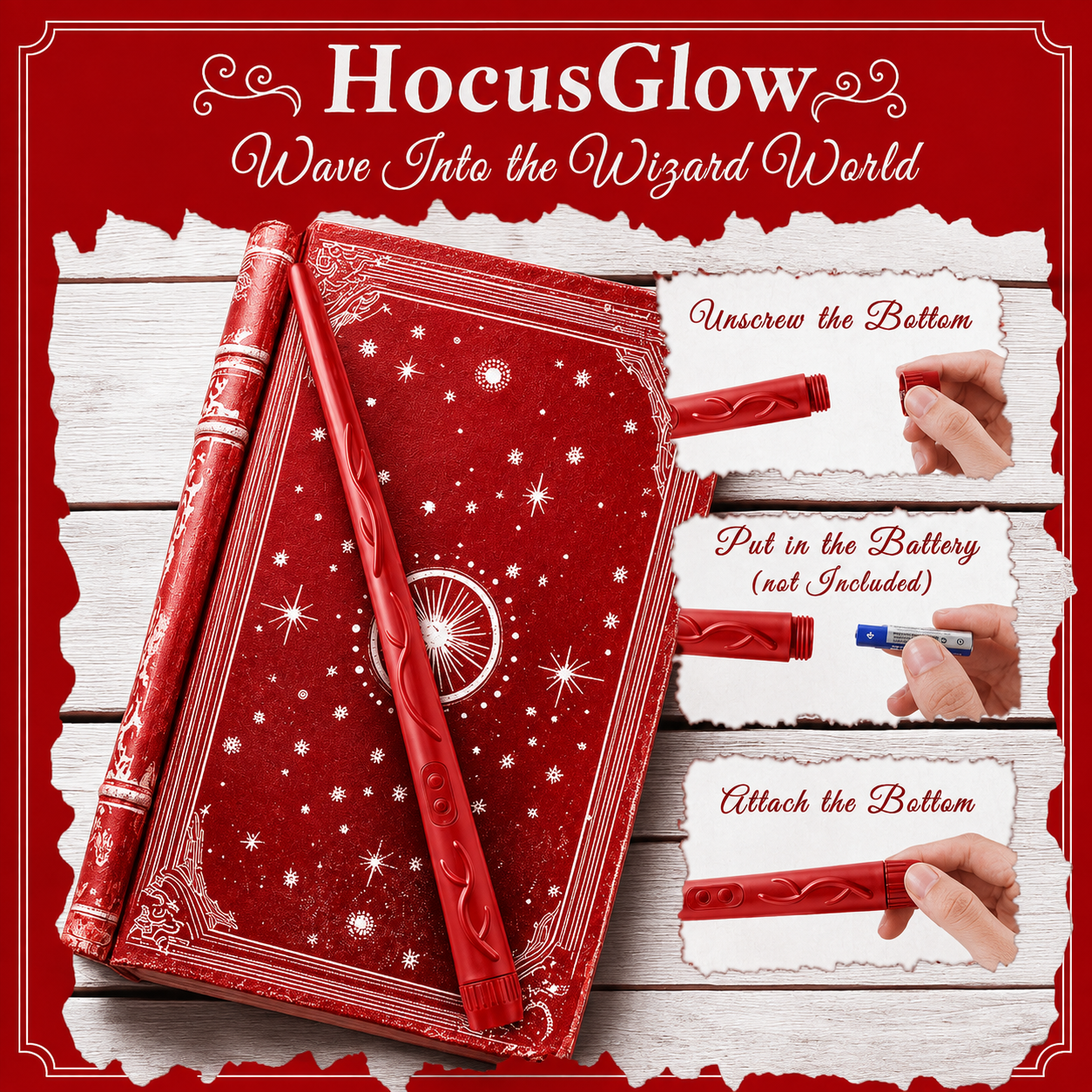 Enchanted Candle Kit - 12 LED Hanging Candles + Wand Remote